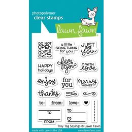 Lawn Fawn - Clear Stamps - Tiny Tag Sayings LF1222