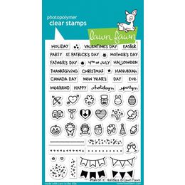 Lawn Fawn - Clear Stamps - Plan On It: Holidays LF1231