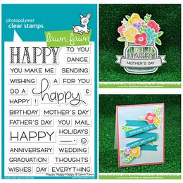 Lawn Fawn - Clear Stamps - Happy Happy Happy LF1334