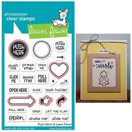 Lawn Fawn - Clear Stamps - Push Here LF1415