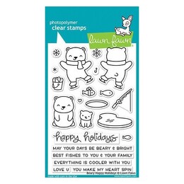 Lawn Fawn - Clear Stamps - Beary Happy Holidays LF1470