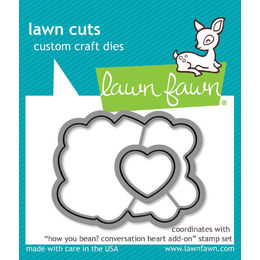 Lawn Fawn - Lawn Cuts Dies - How You Bean? Conversation Heart Add-On LF1554