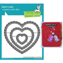 Lawn Fawn - Lawn Cuts Dies - Lacy Heart Stackables LF1562