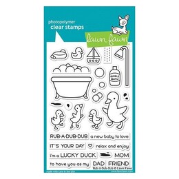 Lawn Fawn - Clear Stamps - Rub-a-dub-dub LF1583