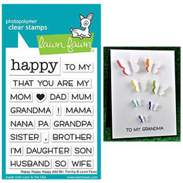 Lawn Fawn - Clear Stamps - Happy Happy Happy Add-On: Family LF1585