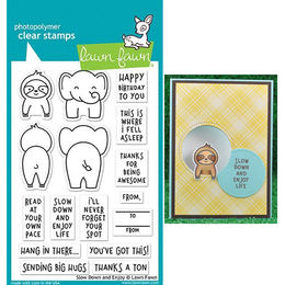 Lawn Fawn - Clear Stamps - Slow Down And Enjoy LF1602