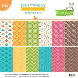  Lawn Fawn 12x12 Paper Pack - Knit Picky Fall LF1733