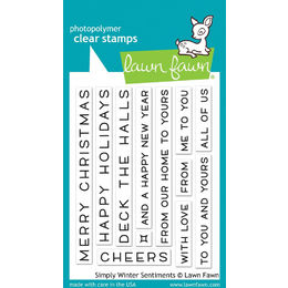 Lawn Fawn - Clear Stamps - Simply Winter Sentiments LF1771