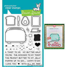 Lawn Fawn - Clear Stamps - Let's Toast LF1820