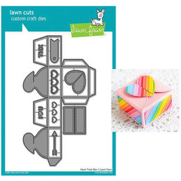 Lawn Fawn - Lawn Cuts Dies - Heart Treat Box LF1825