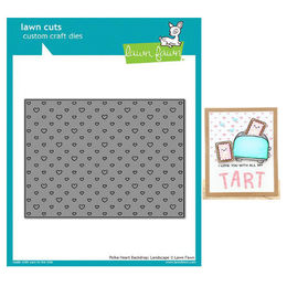 Lawn Fawn - Lawn Cuts Dies - Polka Heart Backdrop: Landscape LF1830