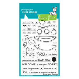 Lawn Fawn - Clear Stamps - Be Hap-pea LF1890