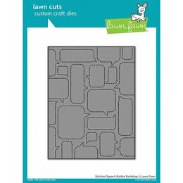 Lawn Fawn - Lawn Cuts Dies - Stitched Speech Bubble Backdrop LF1990
