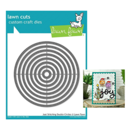 Lawn Fawn - Lawn Cuts Dies - Just Stitching Double Circles LF2066