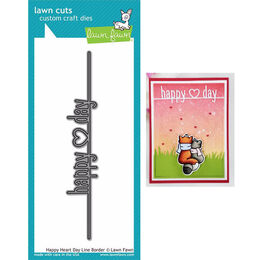 Lawn Fawn - Lawn Cuts Dies - Happy Heart Day Line Border