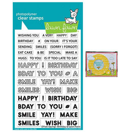Lawn Fawn Stamps - Offset Sayings: Birthday LF2235