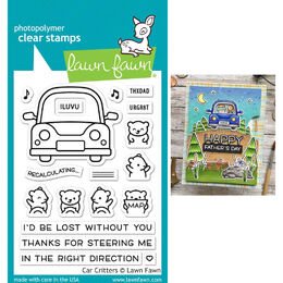 Lawn Fawn - Clear Stamps - Car Critters LF2338