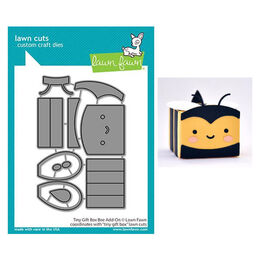 Lawn Fawn - Lawn Cuts Dies - Tiny Gift Box Bee Add-On LF2346