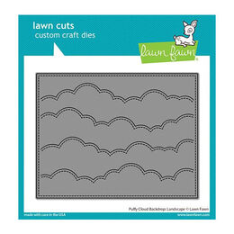 Lawn Fawn - Lawn Cuts Dies - Puffy Cloud Backdrop: Landscape LF2351