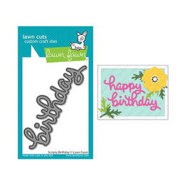 Lawn Fawn - Lawn Cuts Dies - Scripty Birthday LF2354