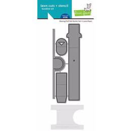 Lawn Fawn - Lawn cuts + Stencil - Waving Pull Tab Starter Set LF2413