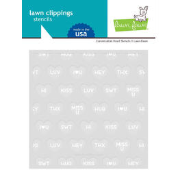 Lawn Fawn Stencils - Conversation Heart LF2478