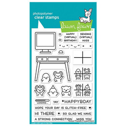Lawn Fawn - Clear Stamps - Virtual Friends LF2504