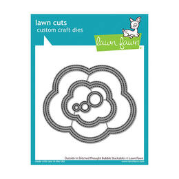 Lawn Fawn - Lawn Cuts Dies - Outside In Stitched Thought Bubble Stackables LF2574