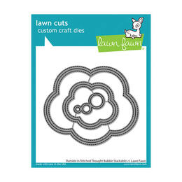 Lawn Fawn - Lawn Cuts Dies - Outside In Stitched Thought Bubble Stackables LF2574