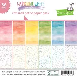 Lawn Fawn Petite Paper Pack 6 x 6 - Watercolor Wishes Rainbow LF2590