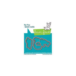 Lawn Fawn - Lawn Cuts Dies - Mermaid For You flip-Flop LF2596