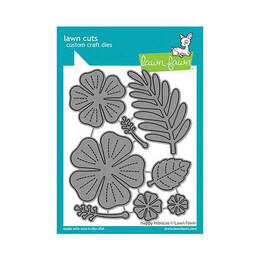 Lawn Fawn - Lawn Cuts Dies - Happy Hibiscus LF2619