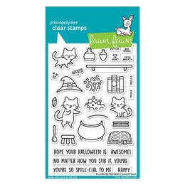 Lawn Fawn - Clear Stamps - Purrfectly Wicked LF2664
