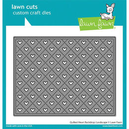 Lawn Fawn - Lawn Cuts Dies - Quilted Heart Backdrop: Landscape LF2738