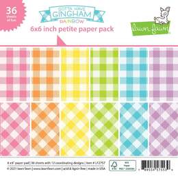 Lawn Fawn Petite Paper Pack 6 x 6 - Gotta Have Gingham Rainbow LF2757