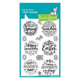 Lawn Fawn - Clear Stamps - Magic Spring Messages LF2782