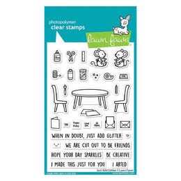 Lawn Fawn - Clear Stamps - Just Add Glitter LF2852