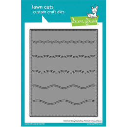 Lawn Fawn - Lawn Cuts Dies - Stitched Wavy Backdrop: Portrait LF2890