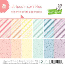 Lawn Fawn Petite Paper Pack 6 x 6 - Stripes 'n Sprinkles LF2921