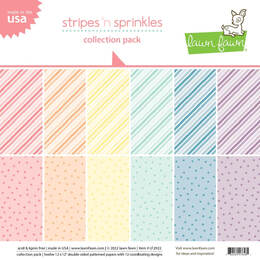 Lawn Fawn 12x12 Paper Pack - Stripes 'n Sprinkles LF2922