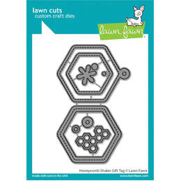 Lawn Fawn - Lawn Cuts Dies - Honeycomb Shaker Gift Tag LF2926