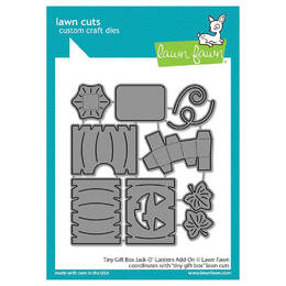 Lawn Fawn - Lawn Cuts Dies - Tiny Gift Box Jack-O'-Lantern Add-On LF2968