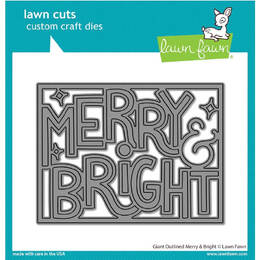 Lawn Fawn - Lawn Cuts Dies - Giant Outlined Merry & Bright LF2973