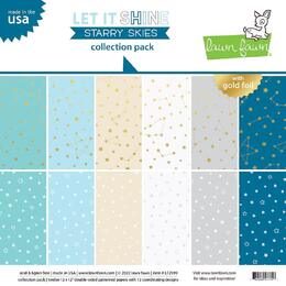 Lawn Fawn 12x12 Paper Pack - Let It Shine Starry Skies LF2999