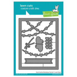 Lawn Fawn - Lawn Cuts Dies - Heart Garland Backdrop: Portrait LF3022