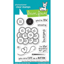 Lawn Fawn - Clear Stamps - How You Bean? Buttons Add-On LF3063