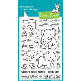 Lawn Fawn - Clear Stamps - Elephant Parade LF3065