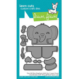 Lawn Fawn - Lawn Cuts Dies - Tiny Gift Box Elephant Add-On LF3100