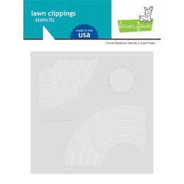 Lawn Fawn Stencils - Corner Rainbow LF3109