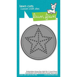 Lawn Fawn - Lawn Cuts Dies - Embroidery Hoop Star Add-on LF3141